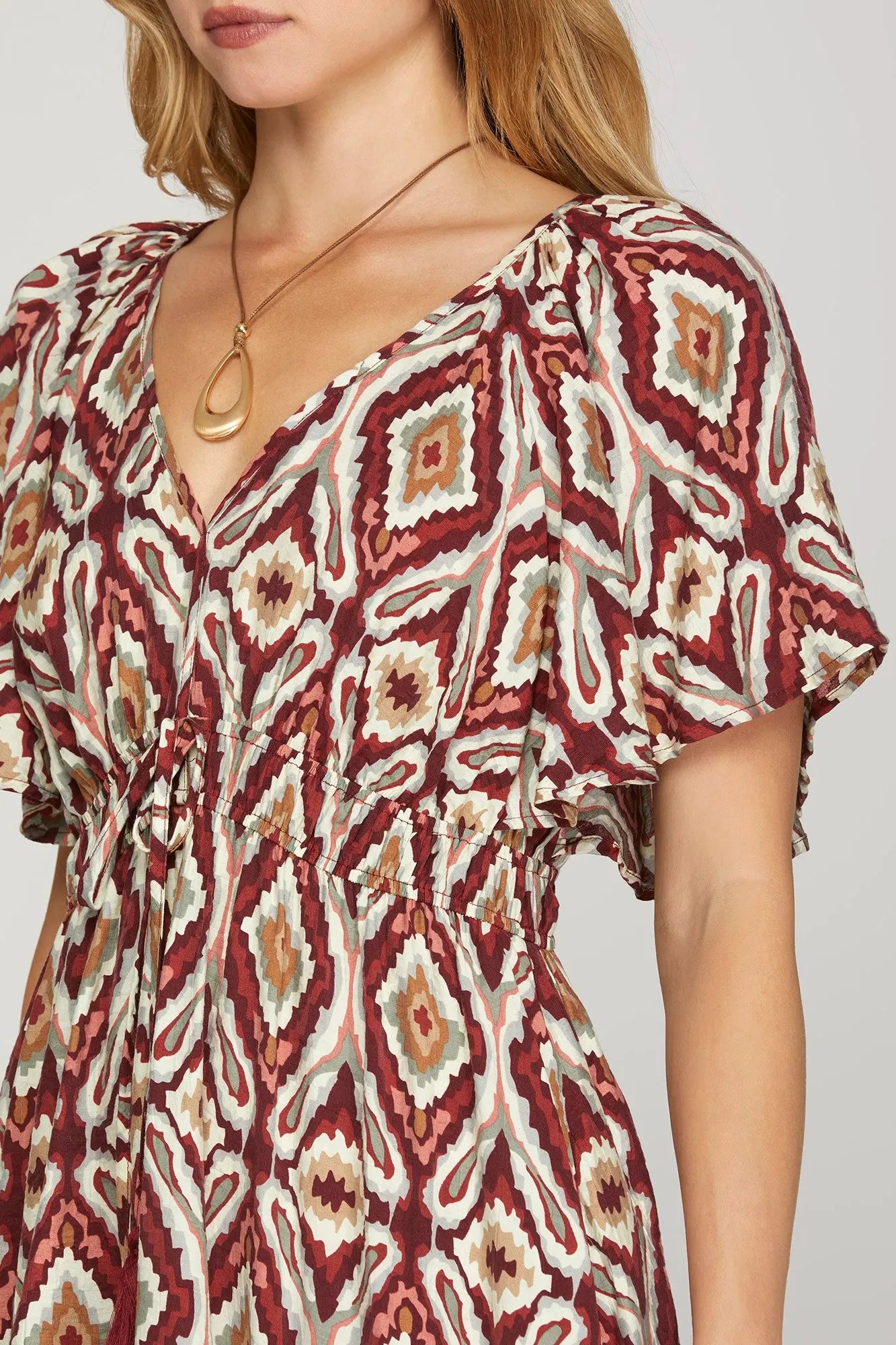 Celia Berry Flutter Sleeve Dress