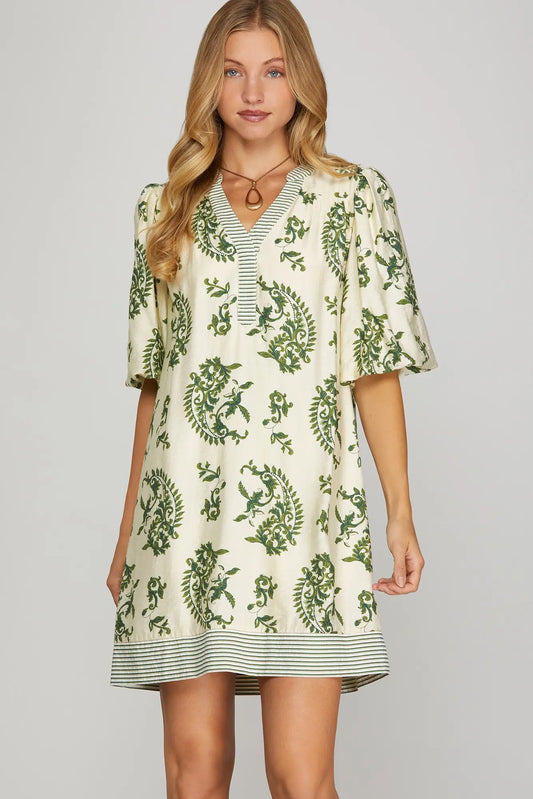 Meadow Bubble Sleeve Dress