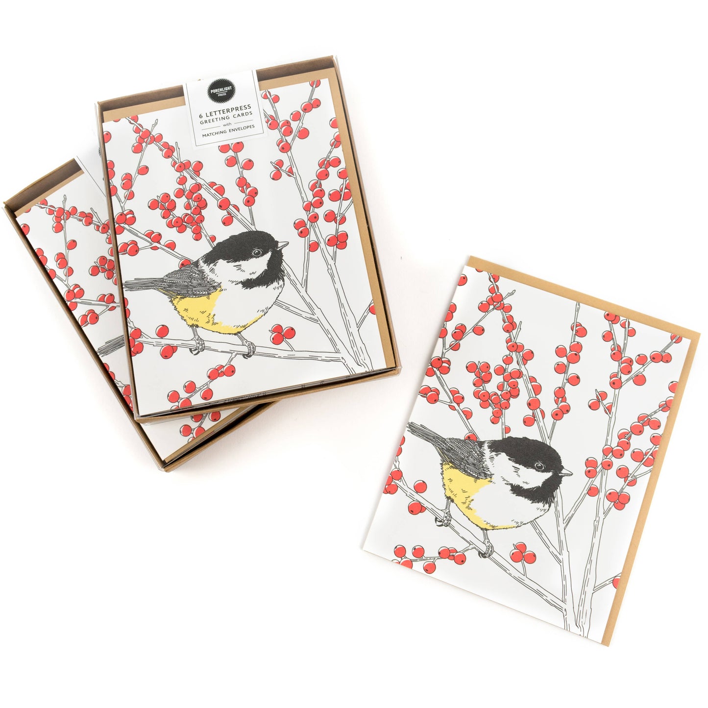 Black-capped Chickadee Card: Box Set of 6 Cards