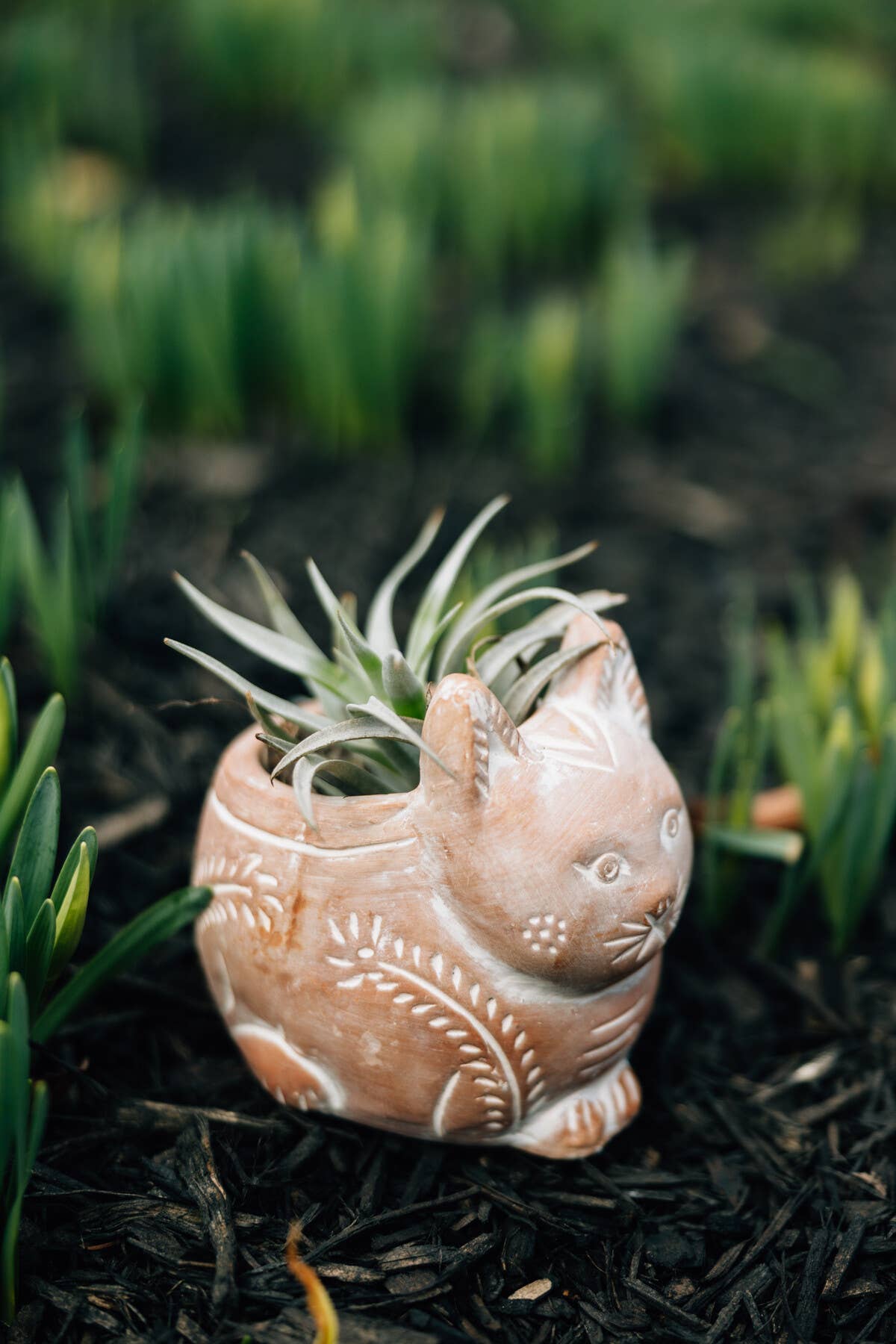 Ten Thousand Villages - Crouching Cat Planter