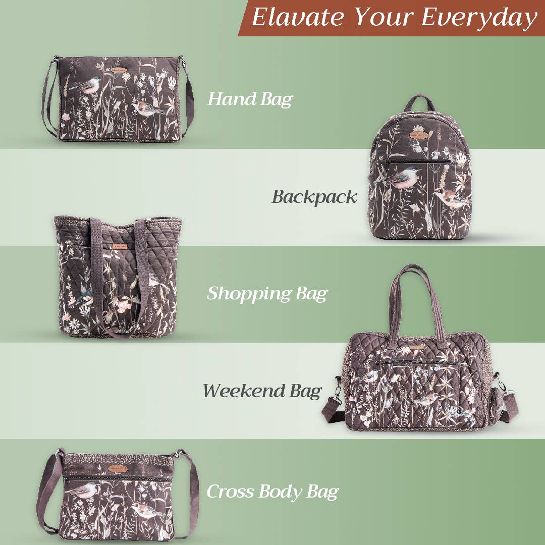 Maison d'Hermine - Design in Every Thread - Canvas Tote Bag 100% Cotton Meadow Florals - 17.7" x 14.5"