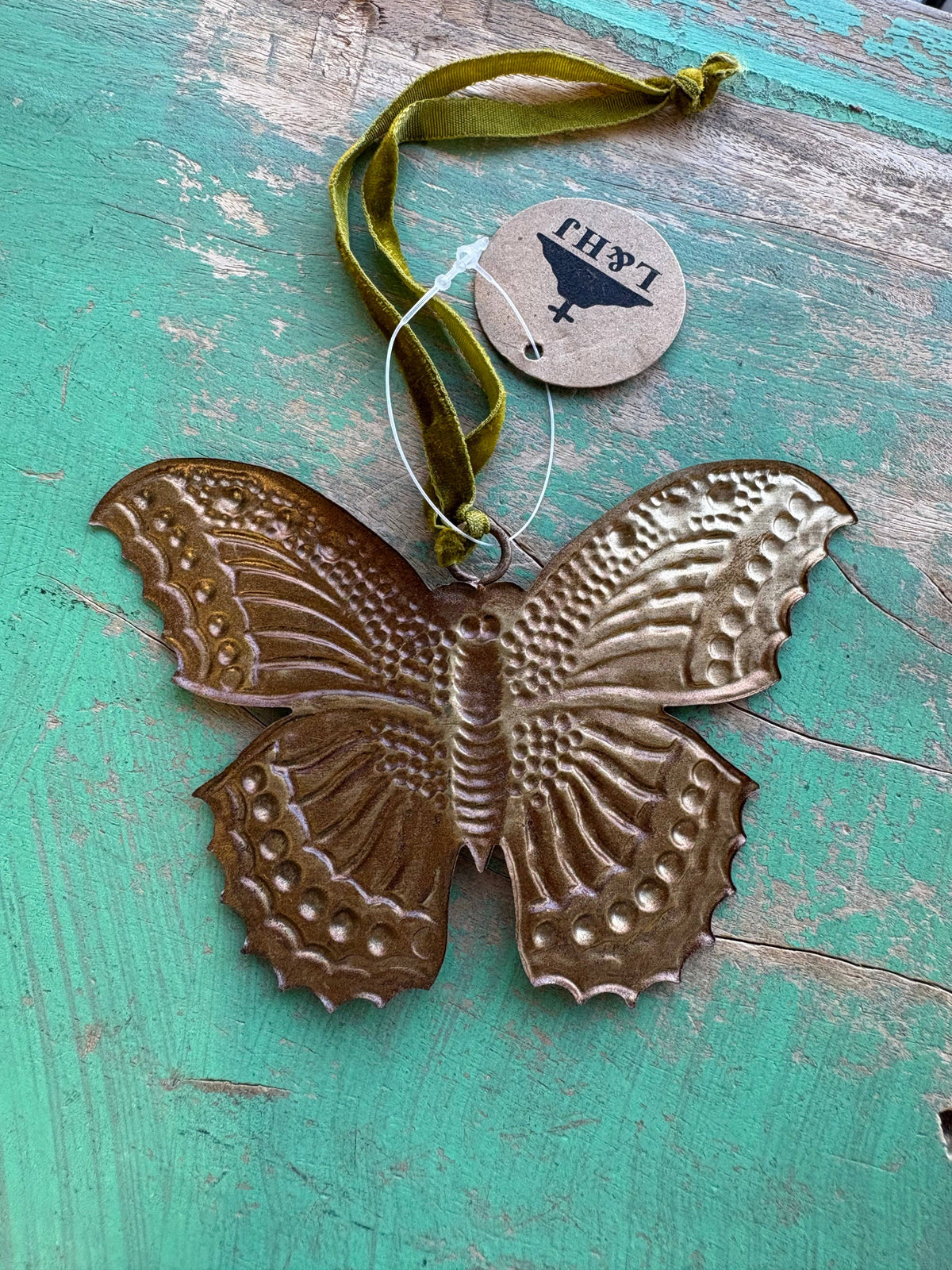 Love and Honor Jesus LLC - Antique Gold Butterfly Ex-Voto