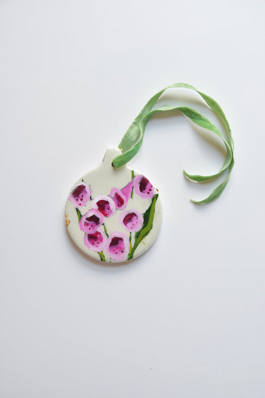 Foxgloves Ceramic Art Ornament