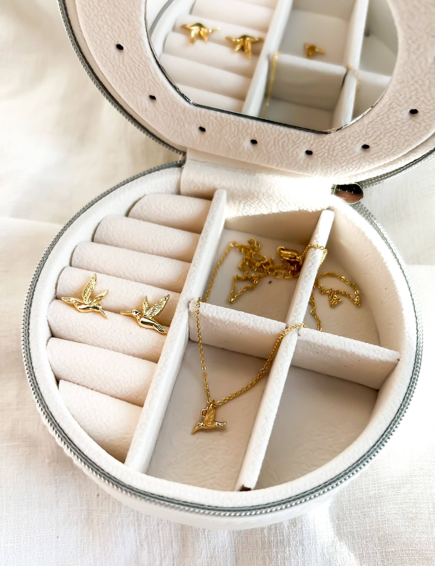Natalie Clare Collections - Gold Hummingbird Stud Earrings