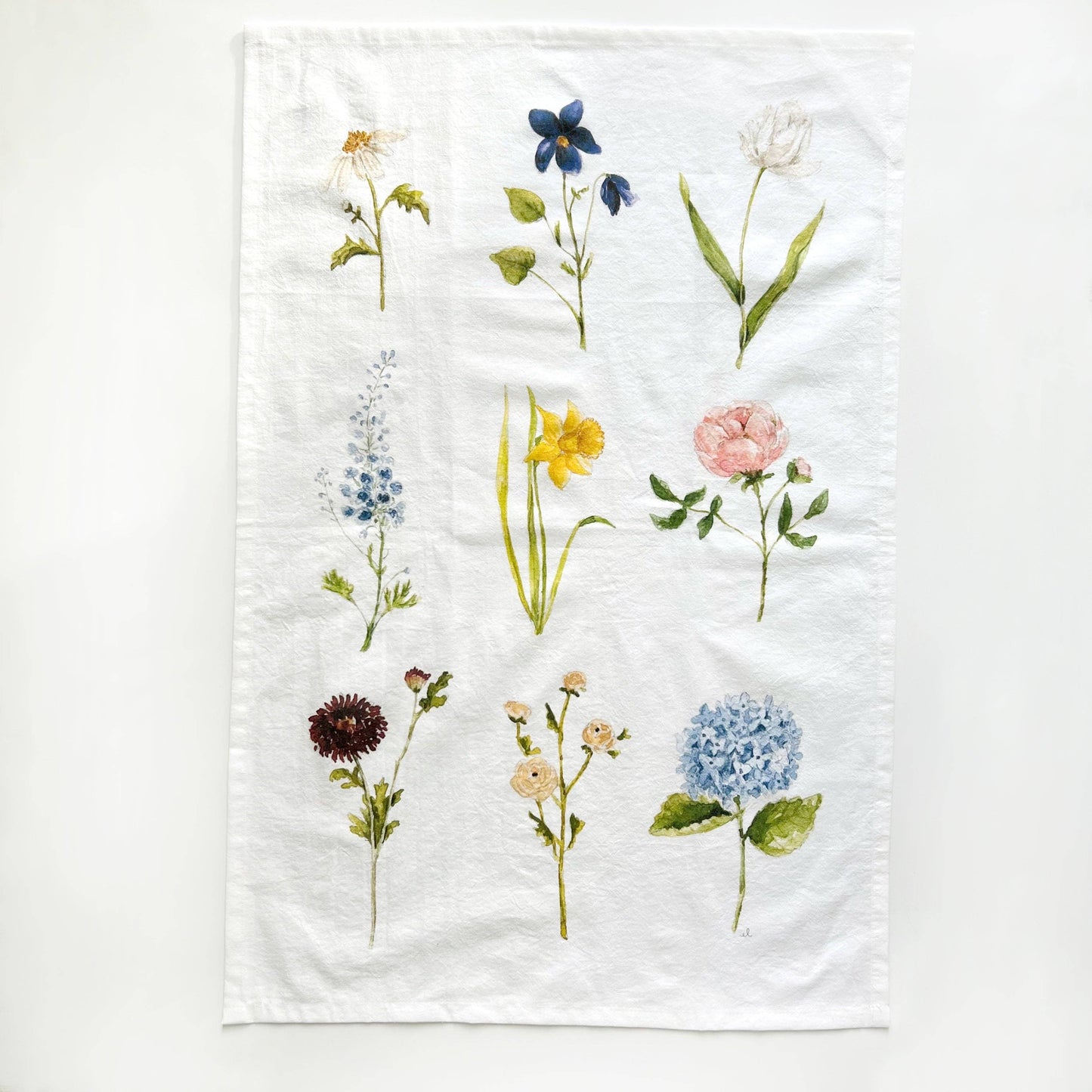 emily lex studio - Garden flowers tea towel