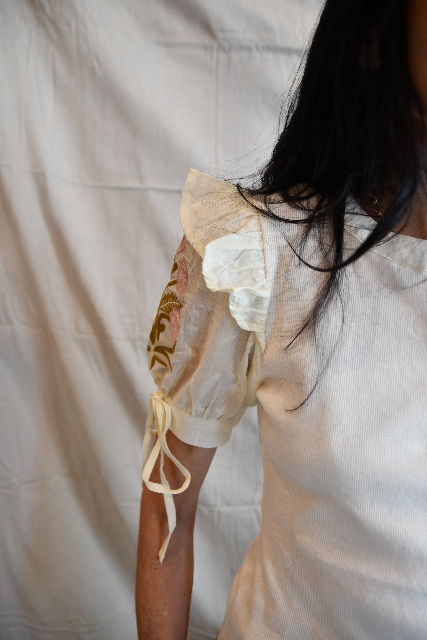 Block Print Embroidered Tee