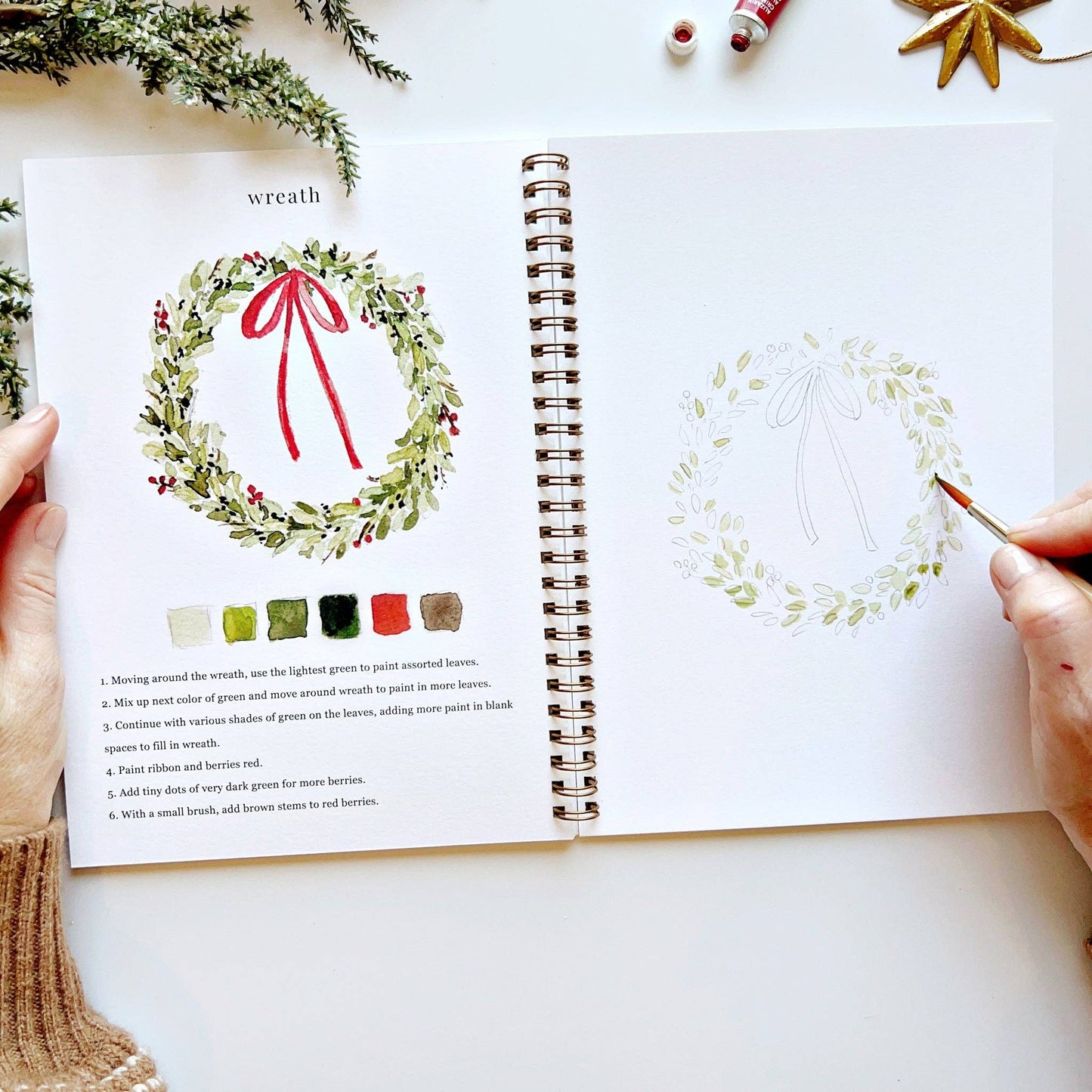 emily lex studio - Christmas watercolor workbook