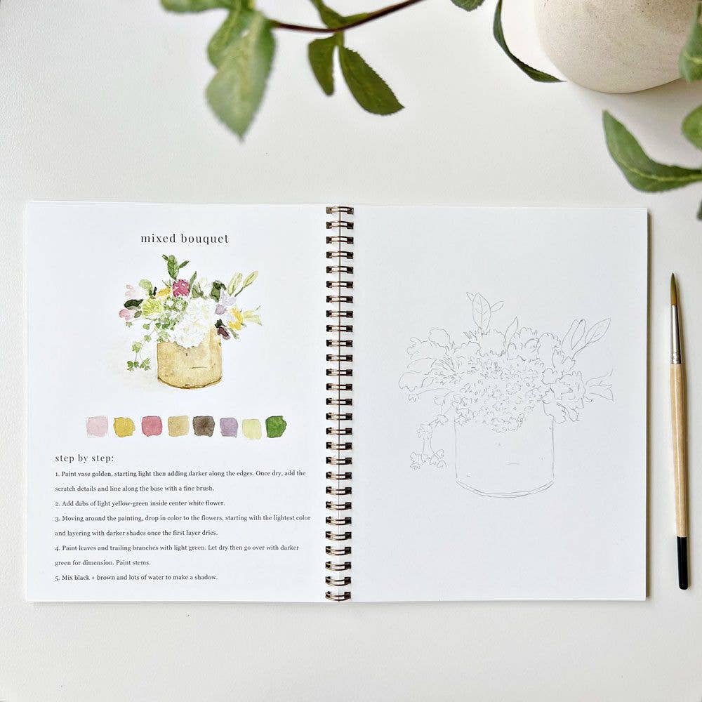 emily lex studio - Bouquets watercolor workbook