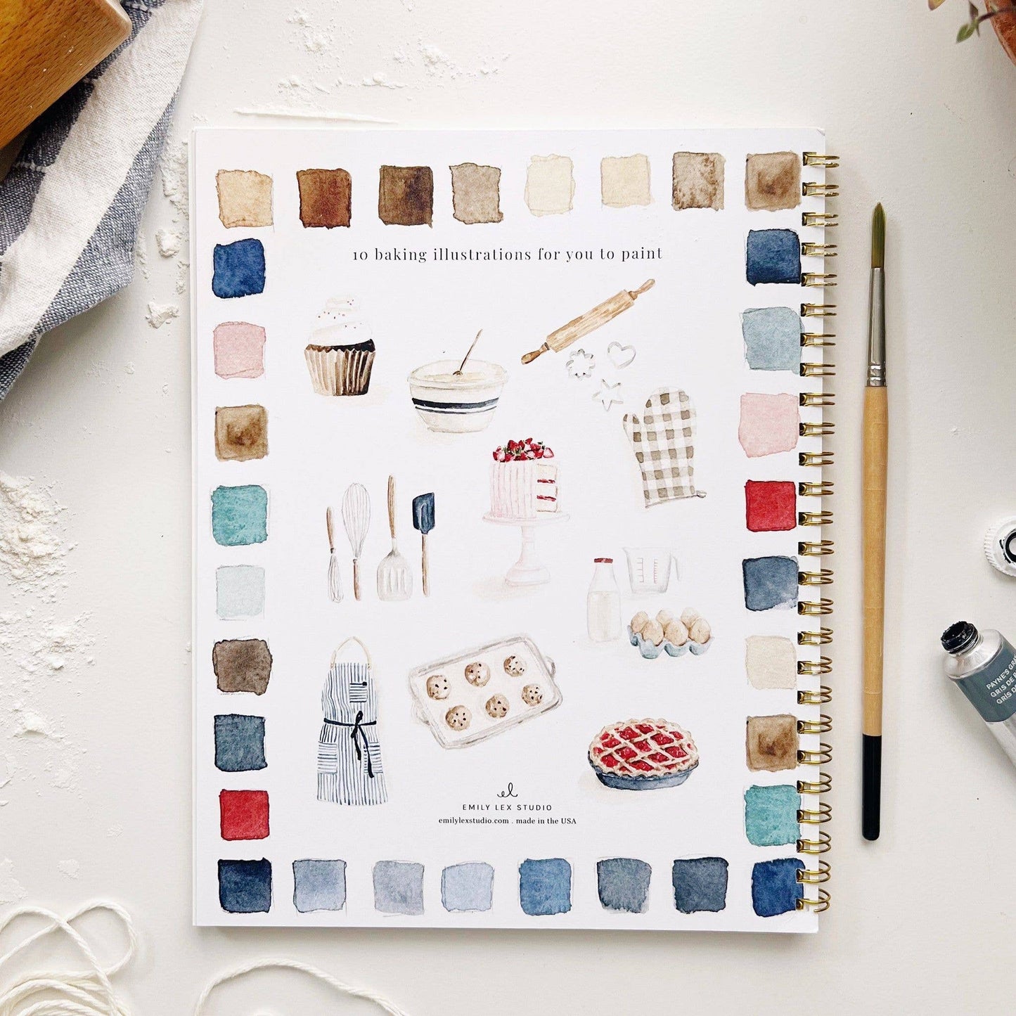 emily lex studio - Baking watercolor workbook