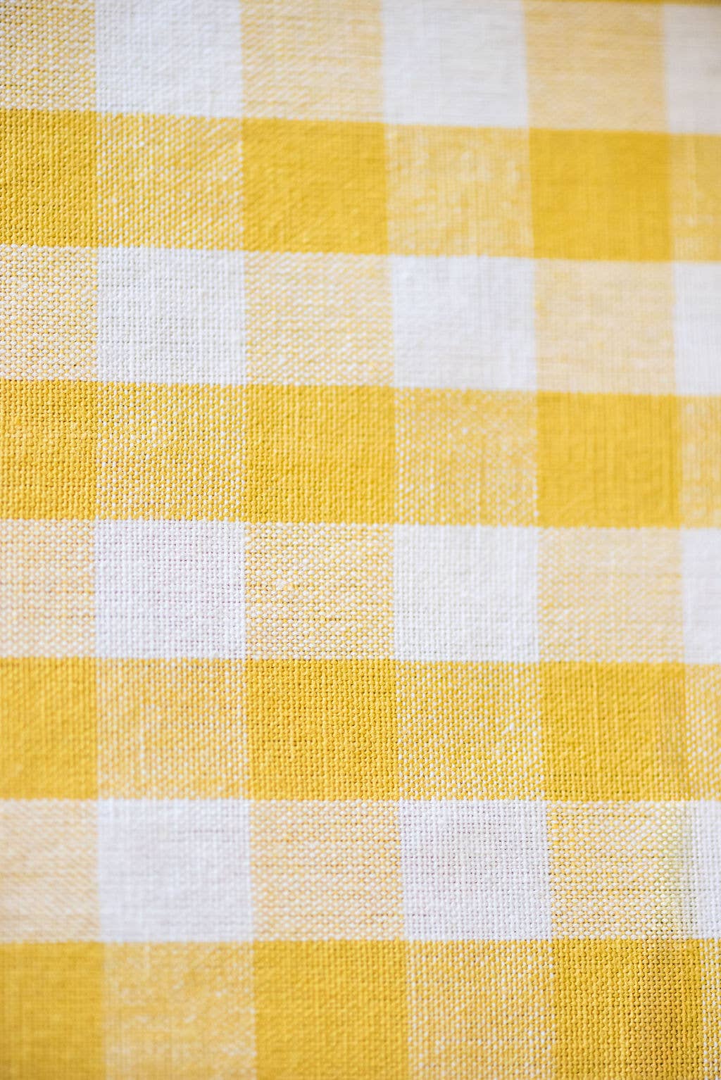 Galley and Fen - Yellow Ruffled Gingham Dish Towel: