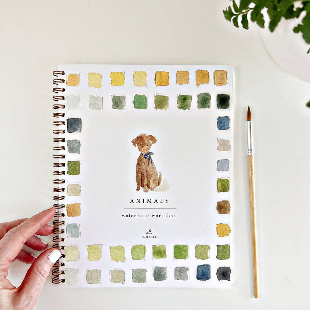 emily lex studio - Animals watercolor workbook