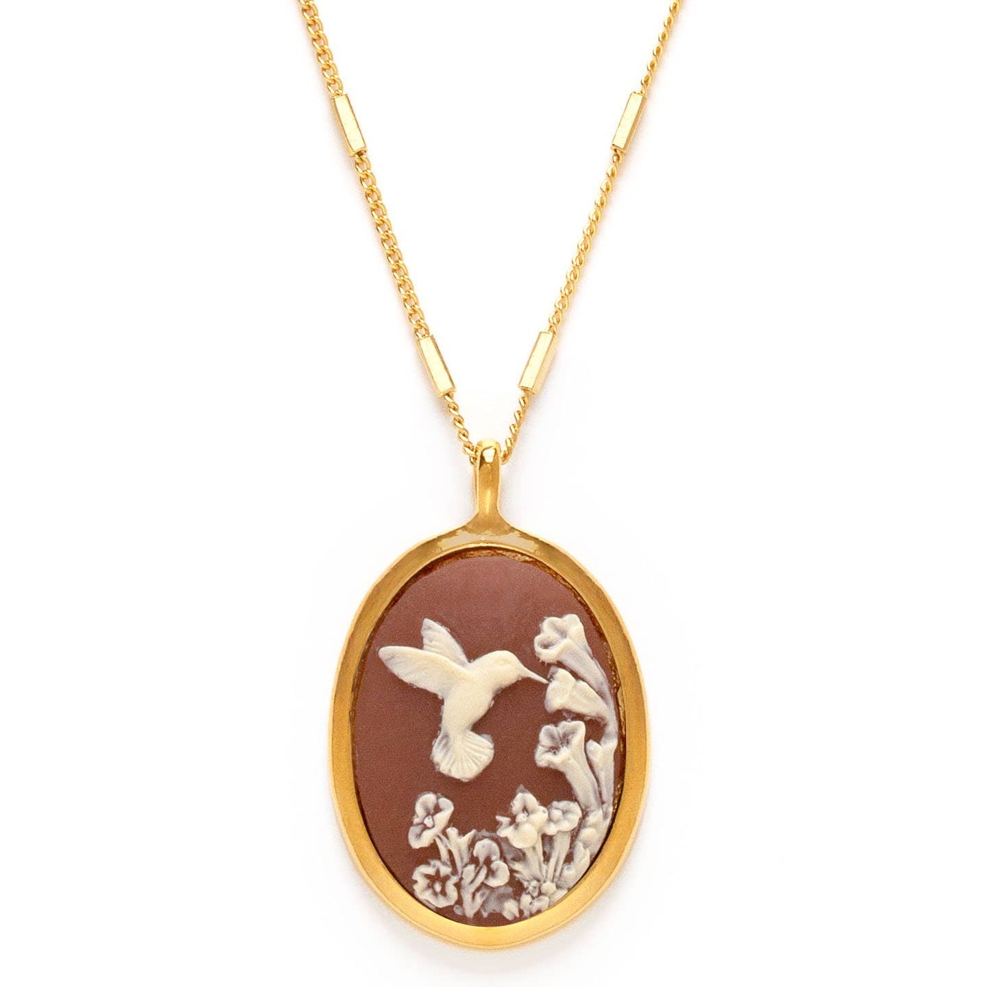 Amano Studio - Hummingbird Vintage Cameo Necklace