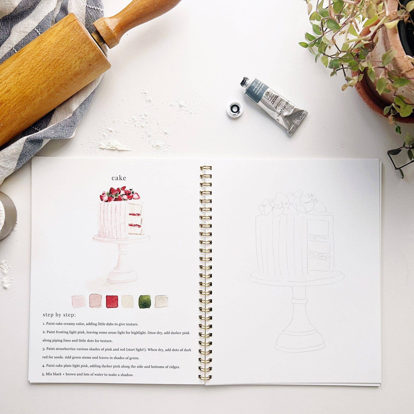 emily lex studio - Baking watercolor workbook