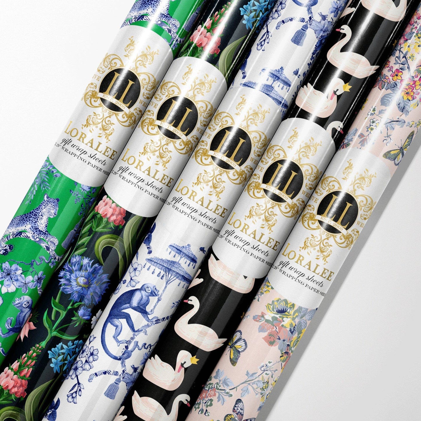Loralee Lewis - Chinoiserie Jungle Blue II Collection Gift Wrap