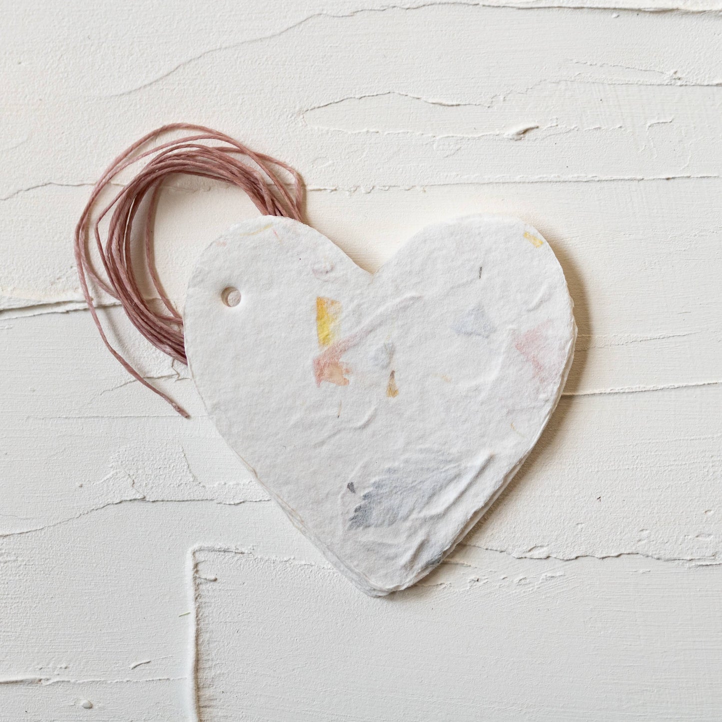 Oblation Papers & Press - Floral Petite Handmade Paper Heart Tag
