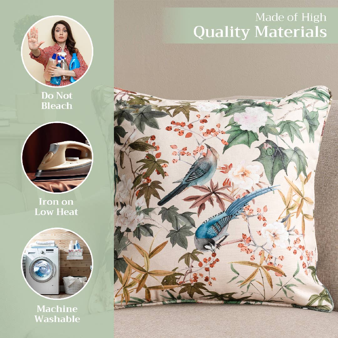 Maison d'Hermine - Design in Every Thread - Decorative Throw Pillow Cover - Hokuzai - Beige