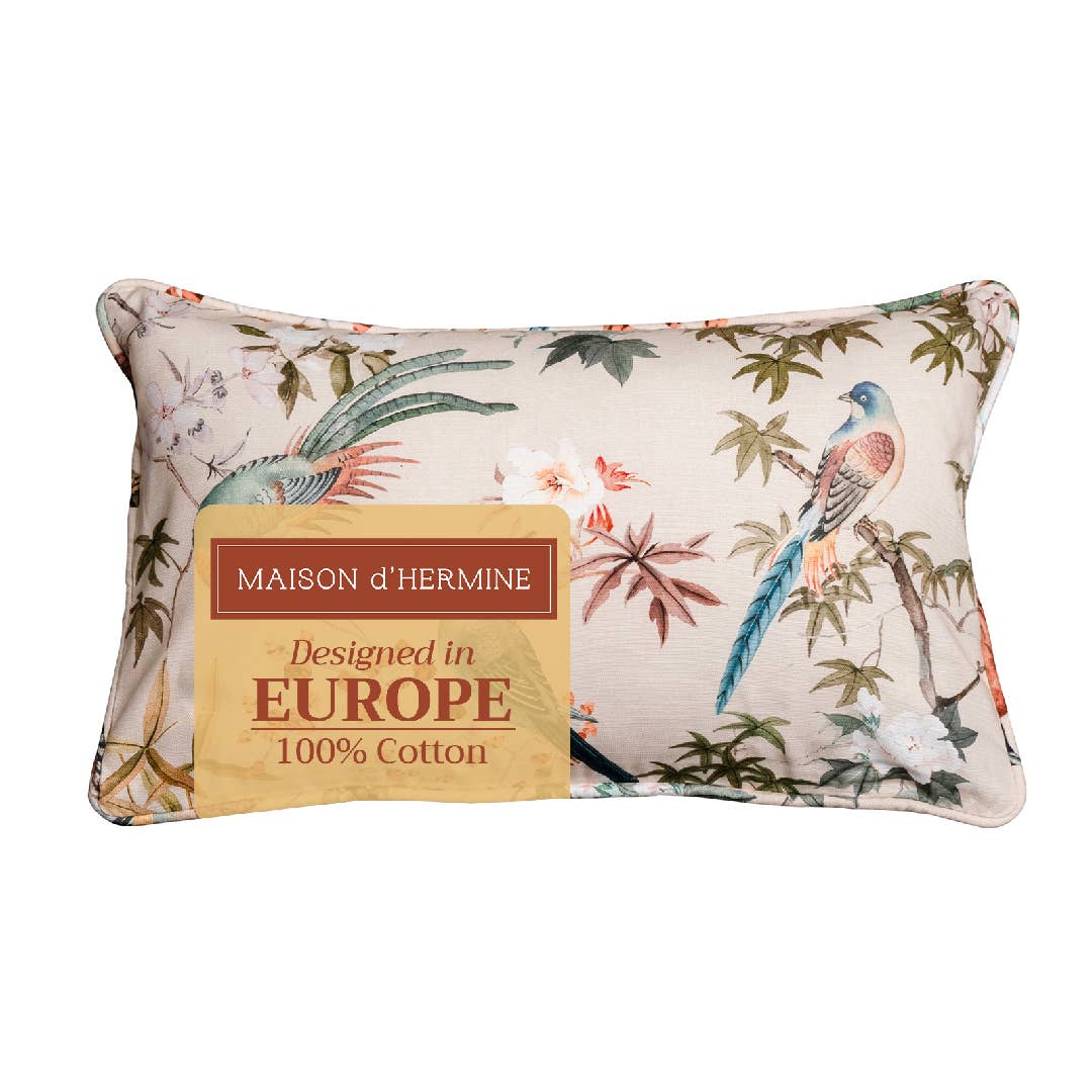 Maison d'Hermine - Design in Every Thread - Decorative Throw Pillow Cover - Hokuzai - Beige