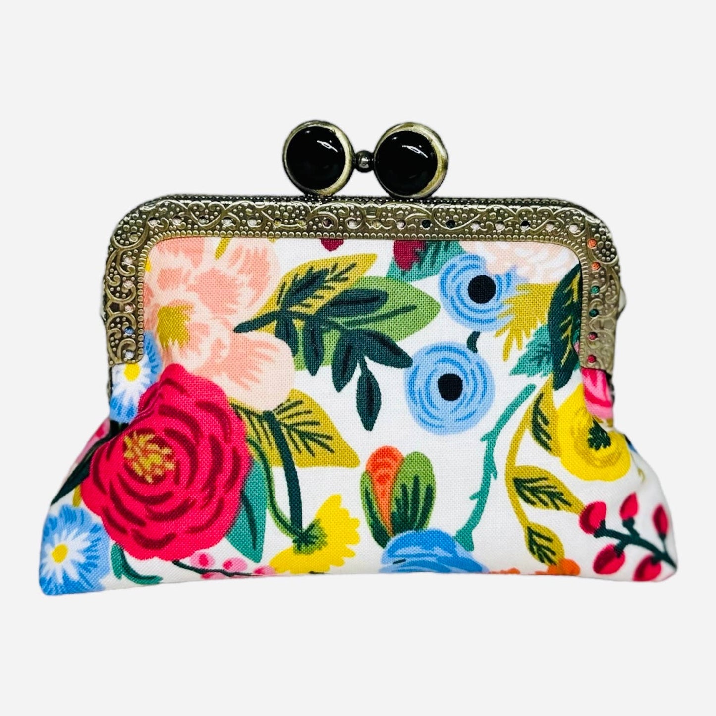 Kiki & Syds - Kiki & Syds ON THE GO Credit Card Clutch-Garden Party Cream: Blue