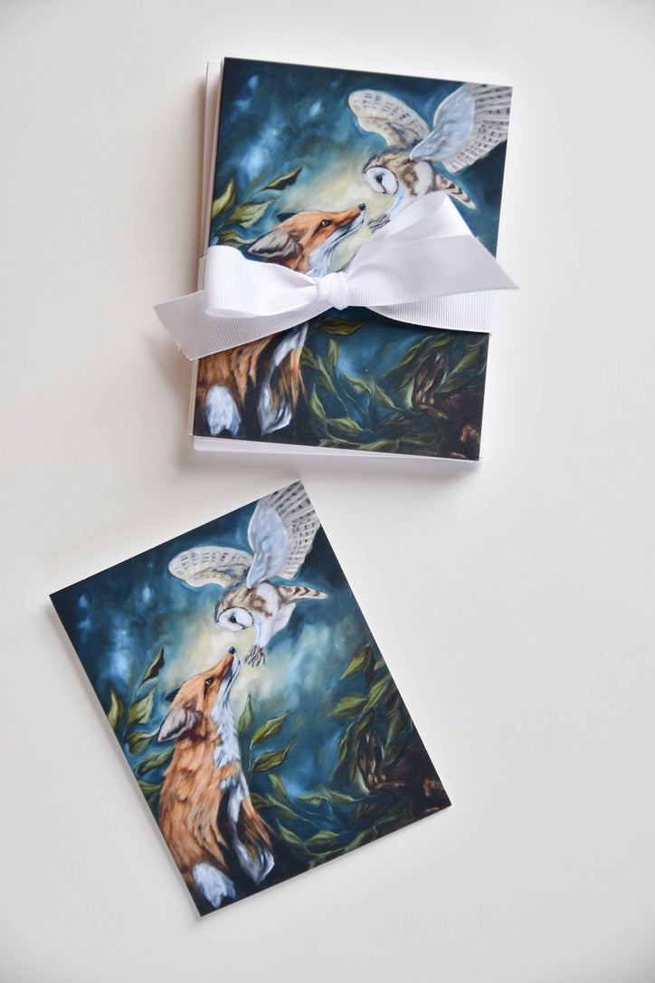 The Encounter - Fox & Owl Notecard Set