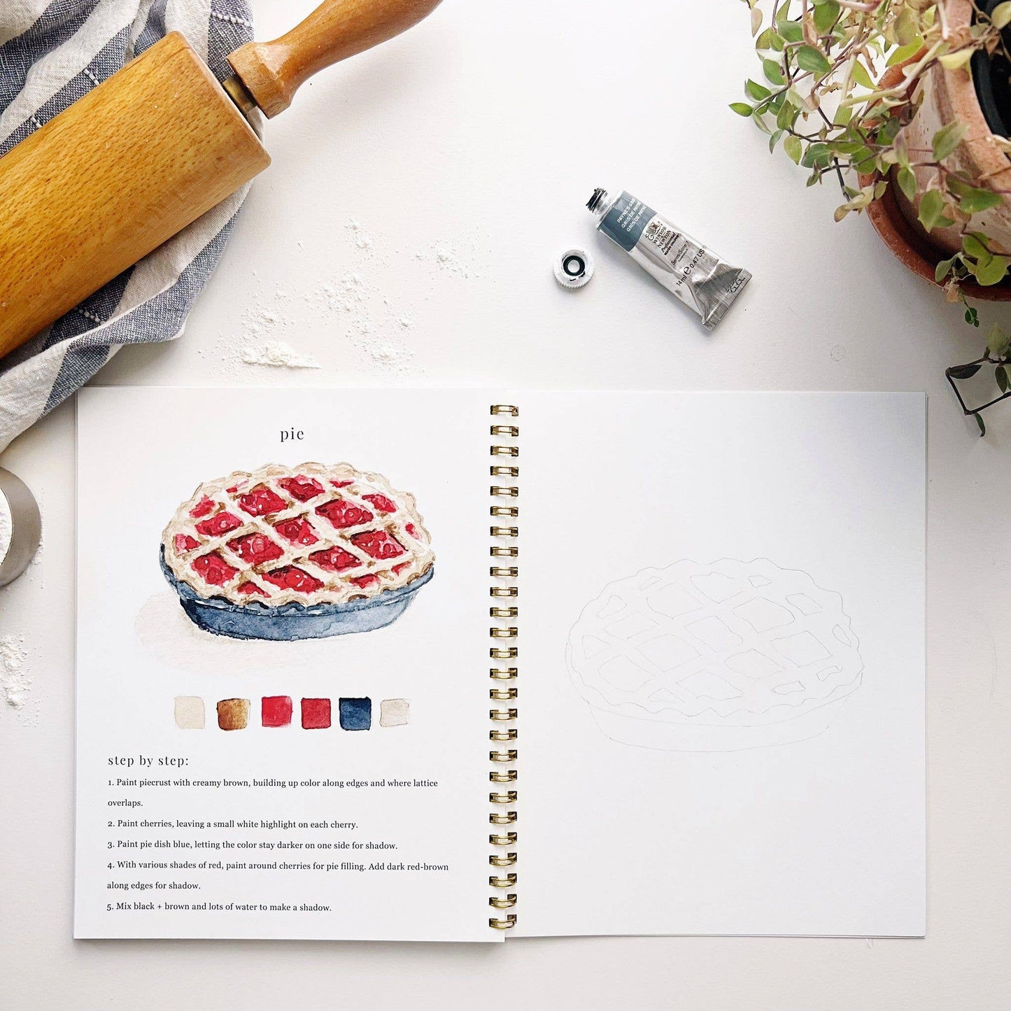 emily lex studio - Baking watercolor workbook