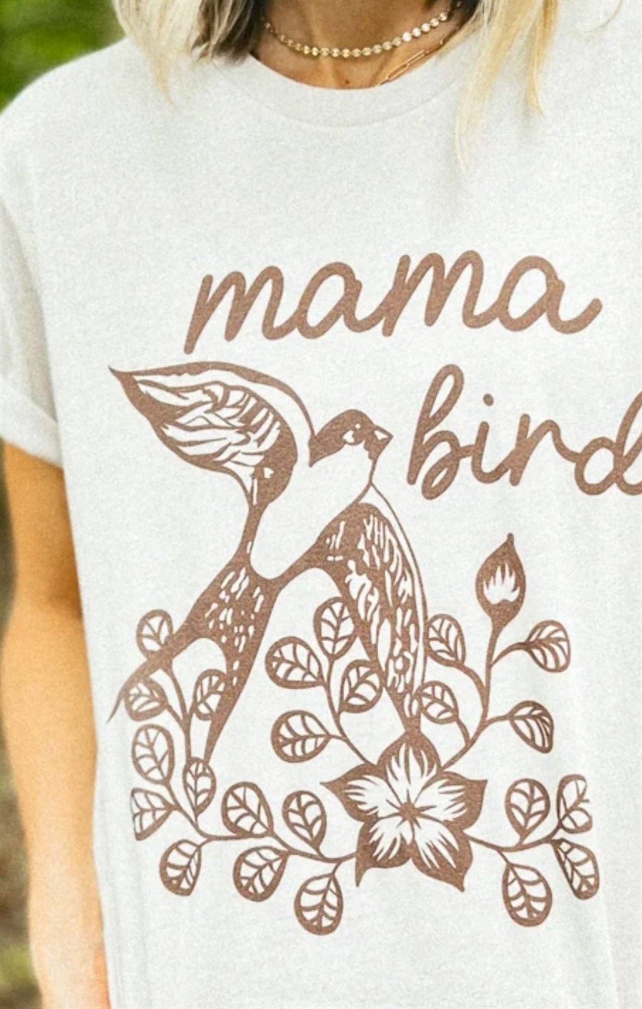 Peach Closet - Mama Bird Tee: XL (16-20) / Natural