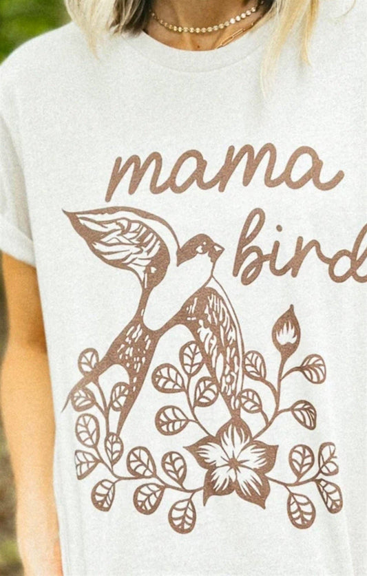 Peach Closet - Mama Bird Tee: XL (16-20) / Natural