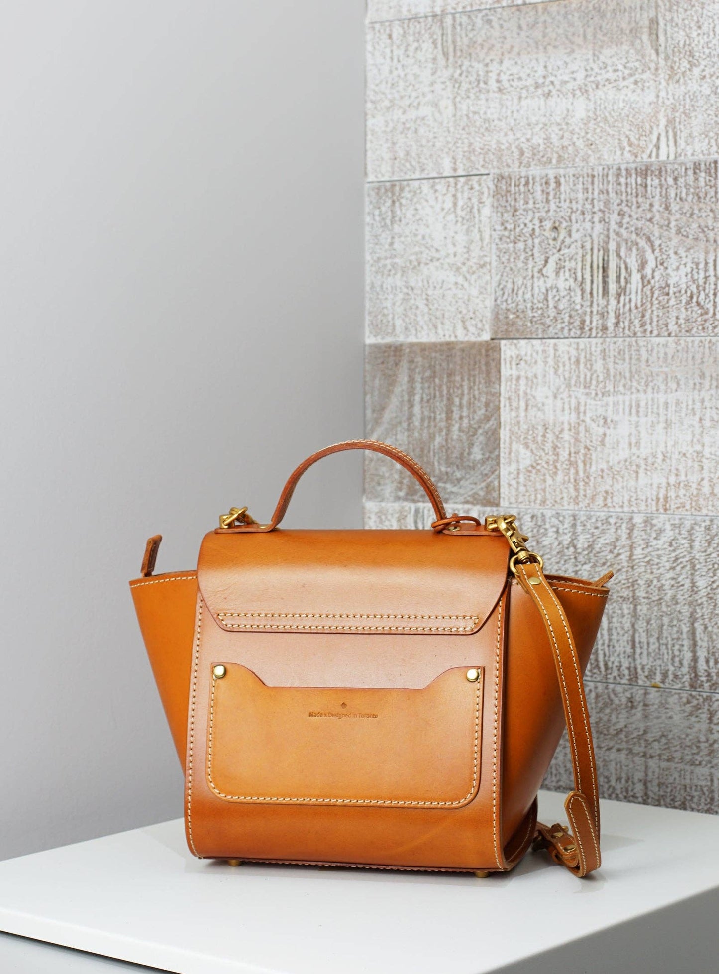 UPPDOO - Vive 2.0 Classic Top Handle Satchel - Apricot