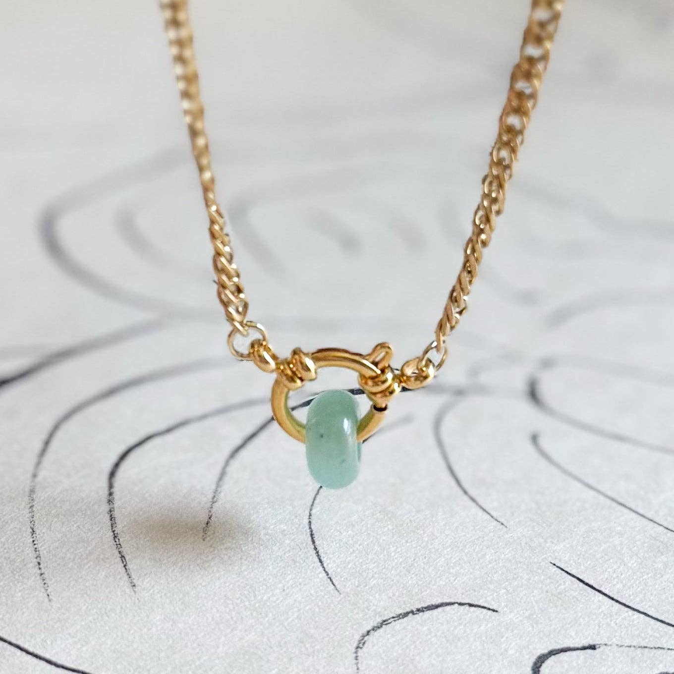 Natalie Clare Collections - Aventurine Ring Necklace