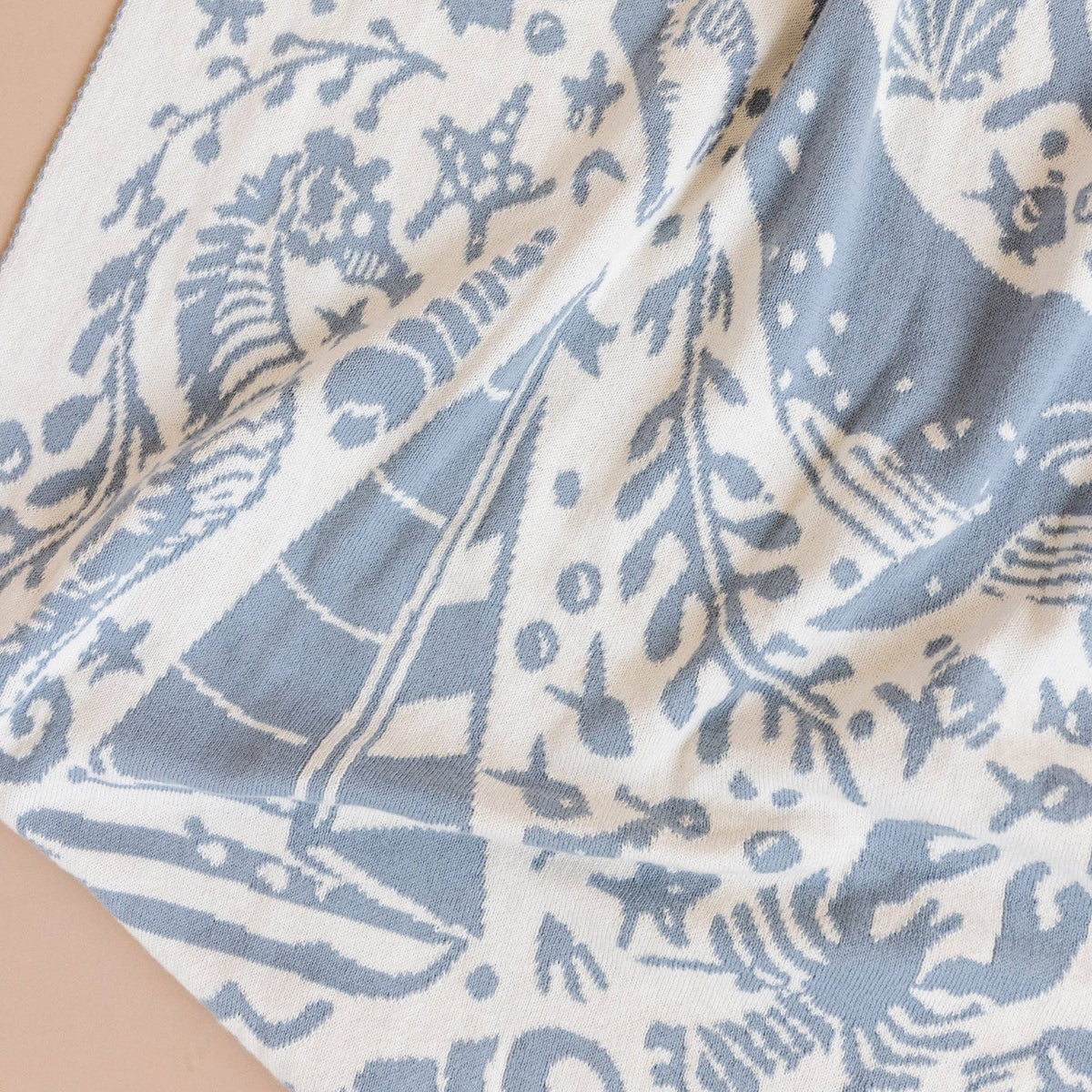 The Blueberry Hill - Blanket Nautical Summer Ocean Organic Cotton Baby Gift