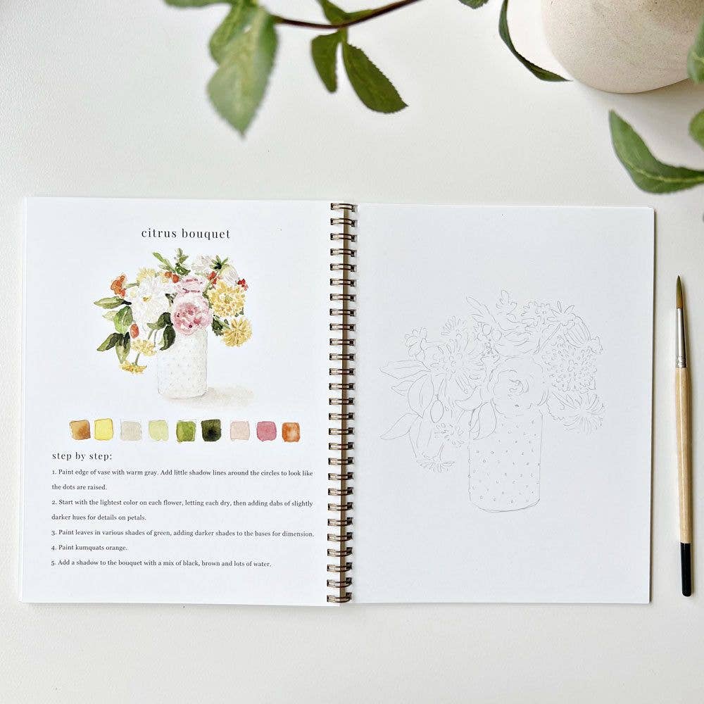 emily lex studio - Bouquets watercolor workbook