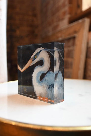 Heron Lucite Art