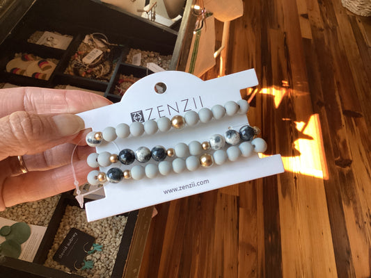 Gray 3 Strand Bracelet