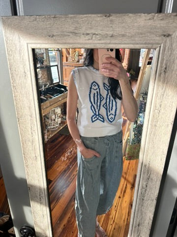 Lydia Fish Graphic Top