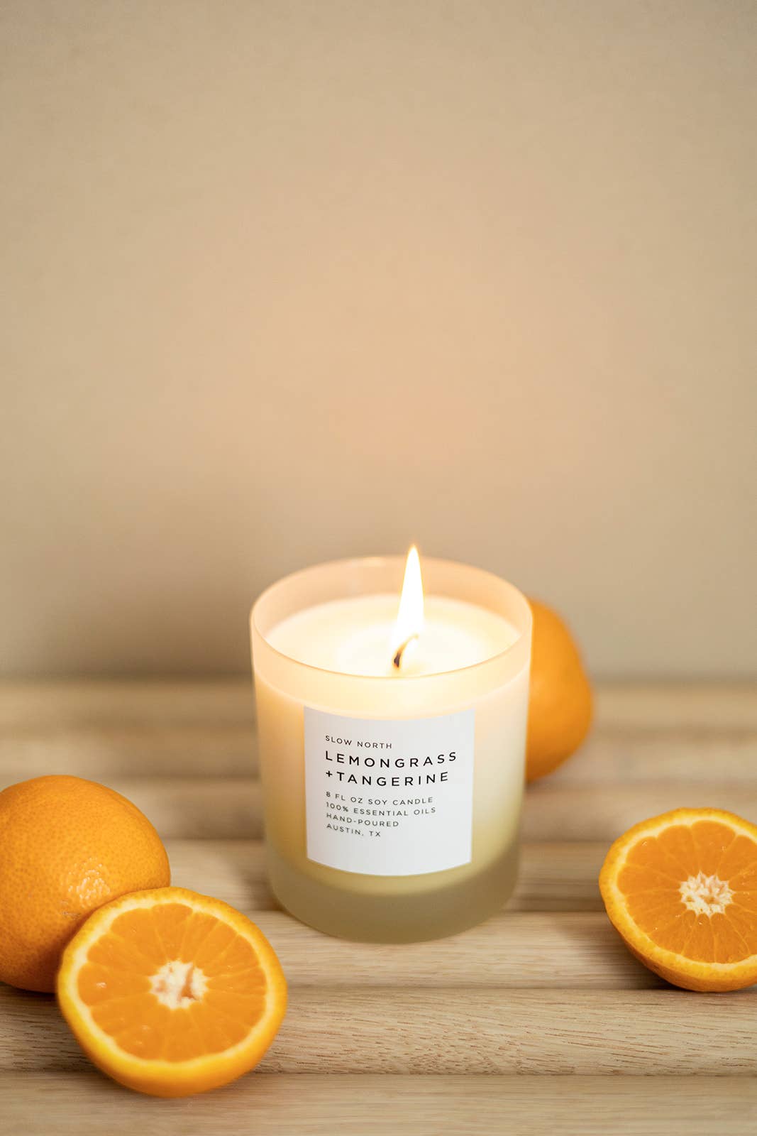 Slow North - Lemongrass + Tangerine Frosted Candle