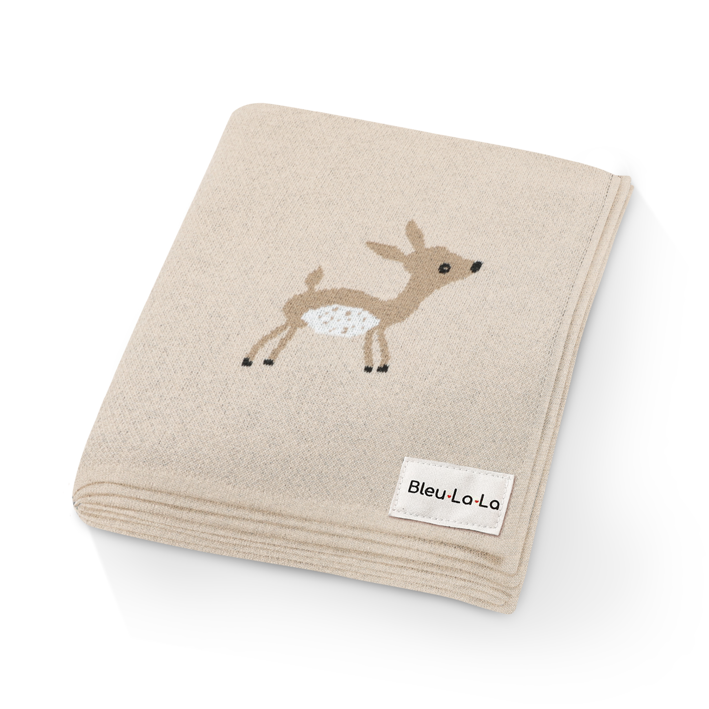 Bleu La La - 100% Luxury Cotton Receiving Swaddle Baby Blanket - Deer: Sage