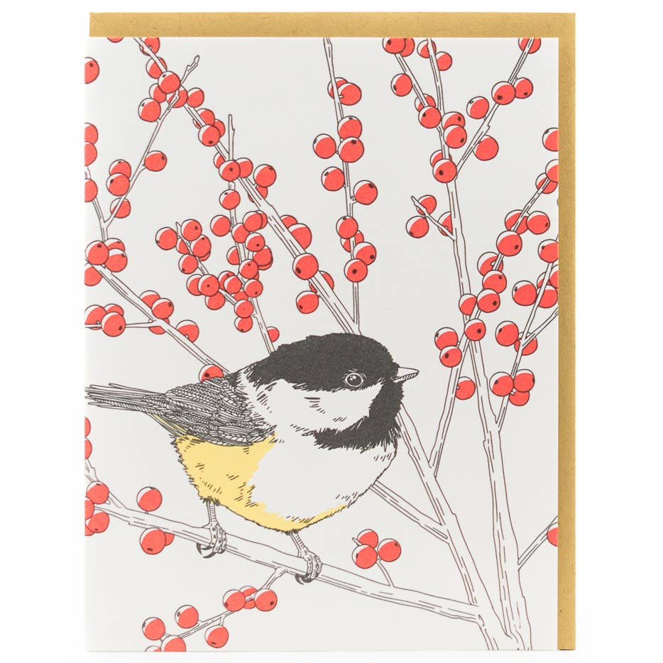 Black-capped Chickadee Card: Box Set of 6 Cards