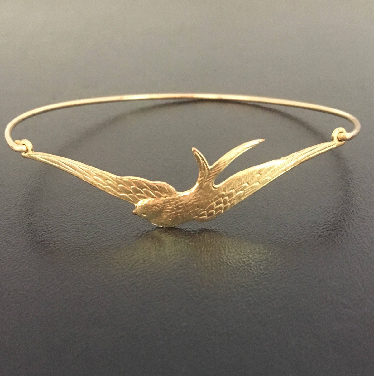 Frosted Willow - Sparrow Bracelet, Flying Bird Bangle