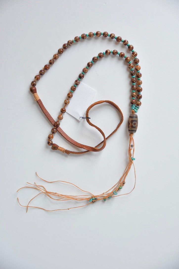 Leather & Bead Necklace