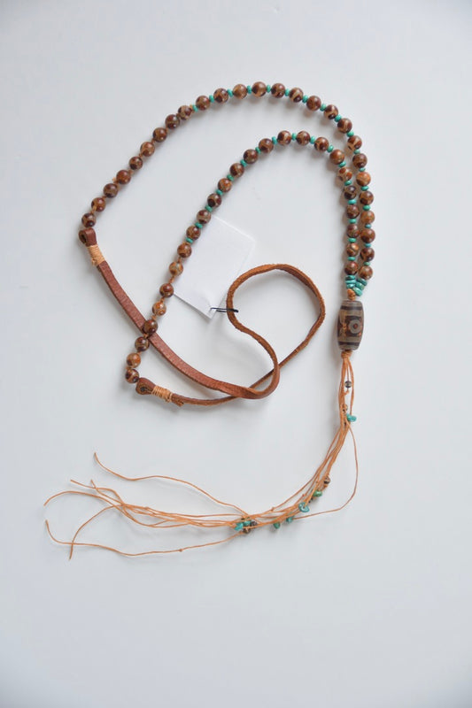 Leather & Bead Necklace