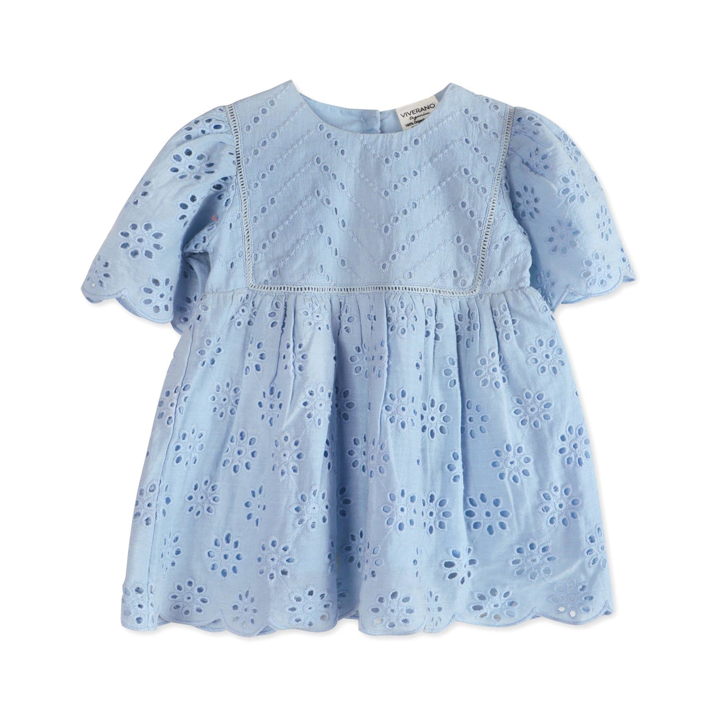 Viverano Organics - Milos Schiffli Baby Dress + Bloomer (Organic)