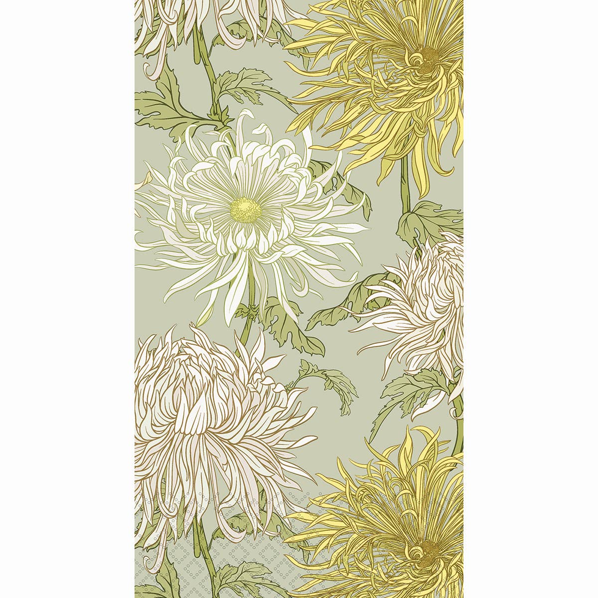 Boston International - Paper Guest Towels 16 ct Chrysanthemum