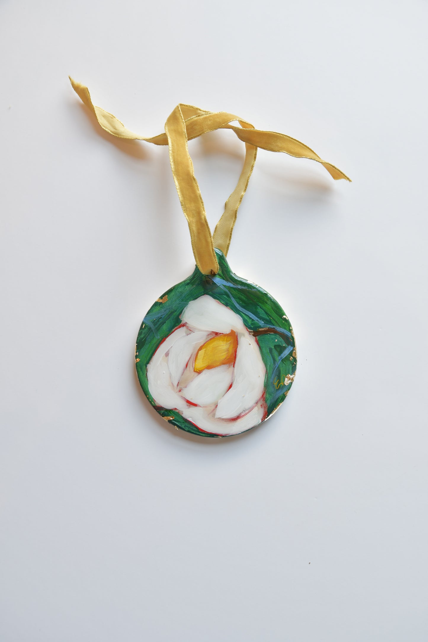 "Poetry in Green" Signature Collection Ceramic Art Ornament  1 of 10
