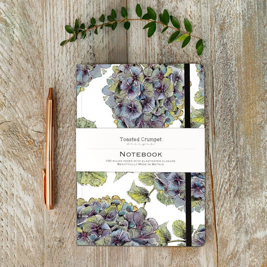 Toasted Crumpet - Hydrangea Pure A5 Lined Notebook
