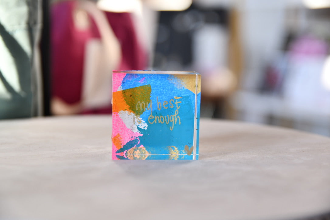My Best is Enough - Affirmation Lucite Block