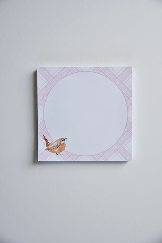Garden Wren 5x5 Notepad