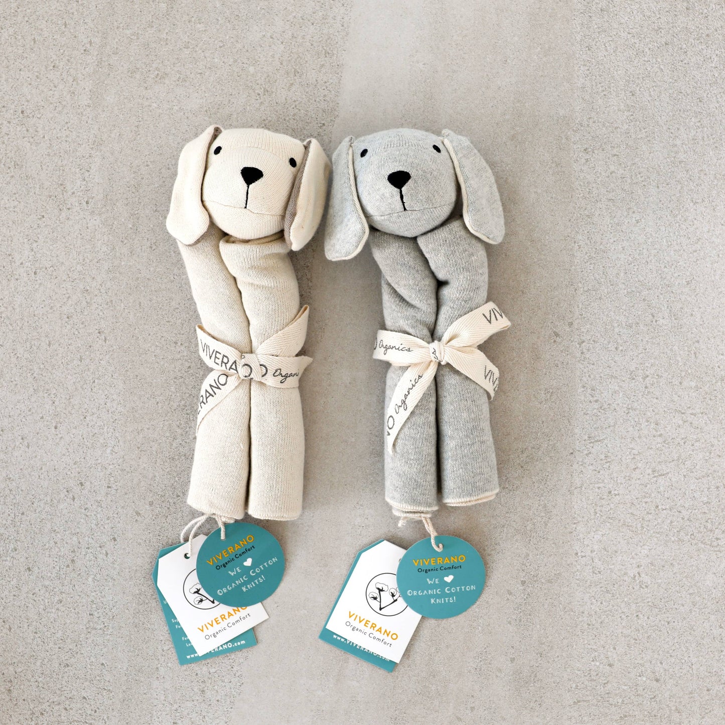 Viverano Organics - Puppy Dog - Organic Baby Lovey Security Blanket Cuddle Cloth
