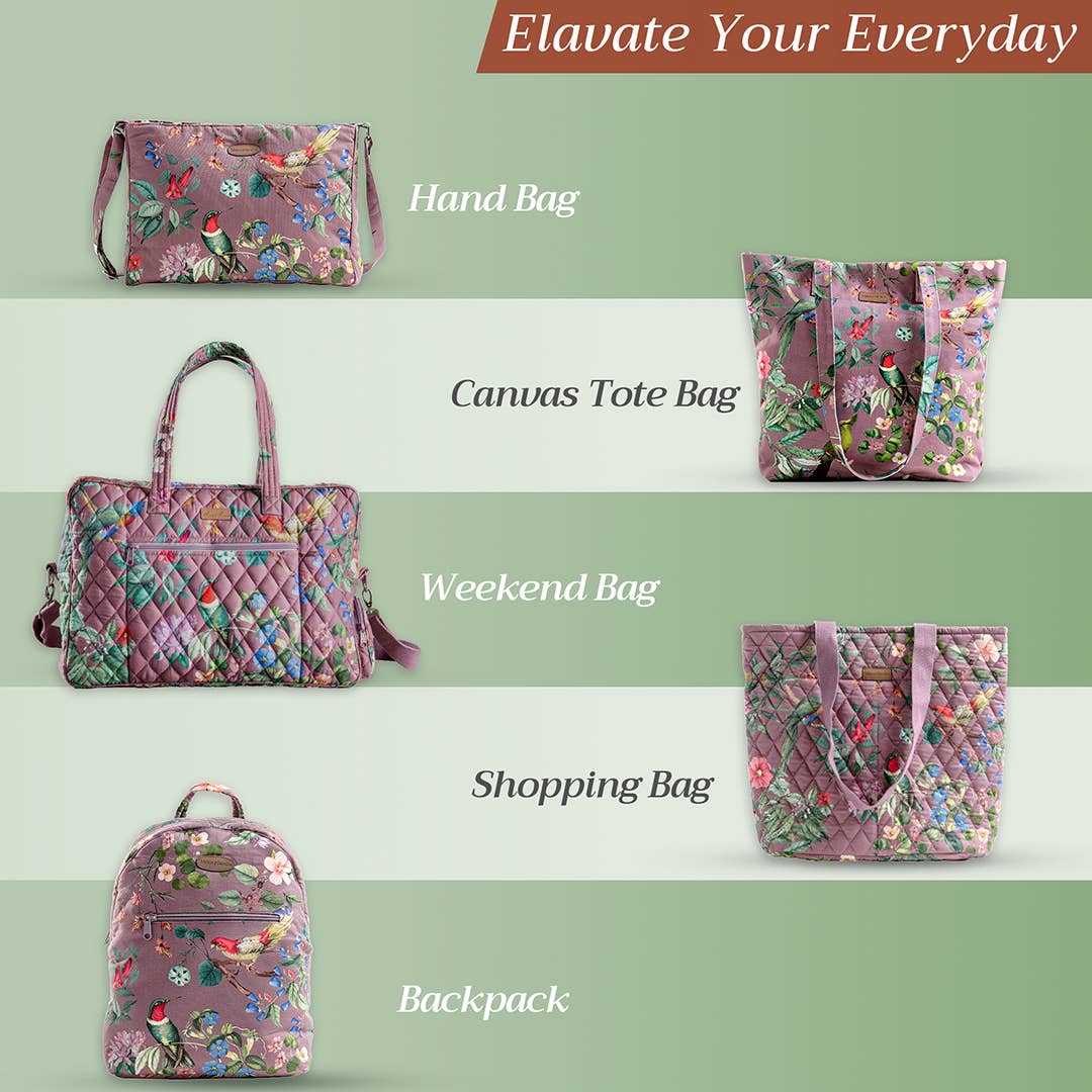 Maison d'Hermine - Design in Every Thread - Crossbody Bag 100% Cotton Sling Bag for Women - Eden -Violet