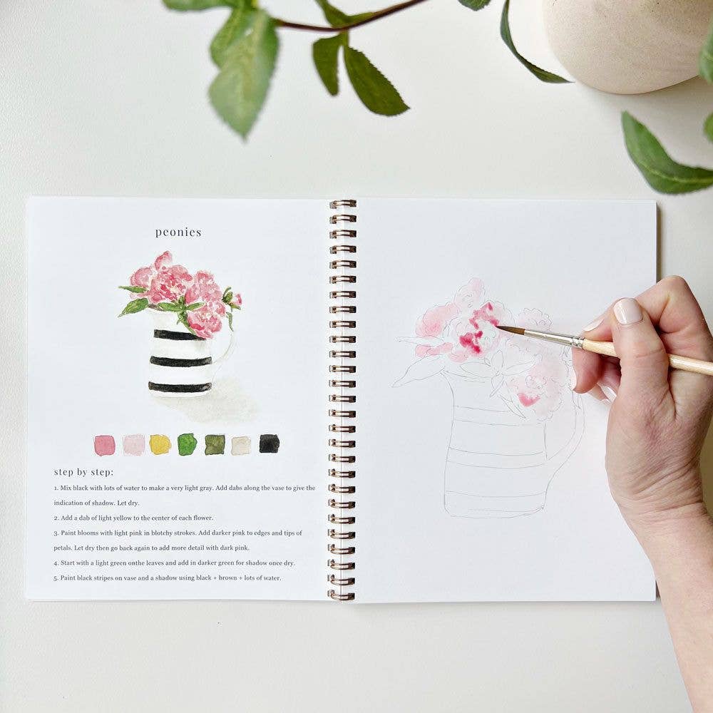 emily lex studio - Bouquets watercolor workbook