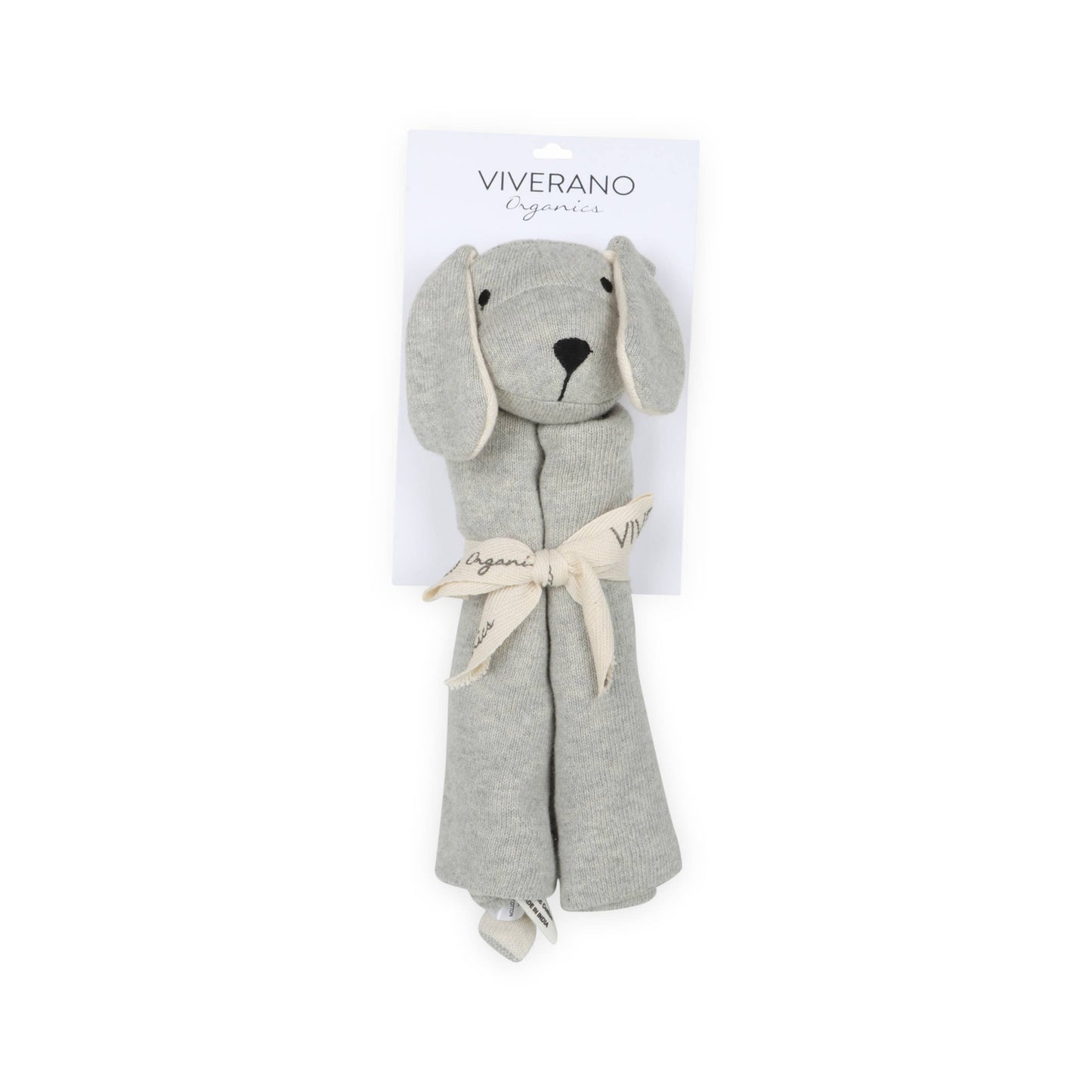 Viverano Organics - Puppy Dog - Organic Baby Lovey Security Blanket Cuddle Cloth
