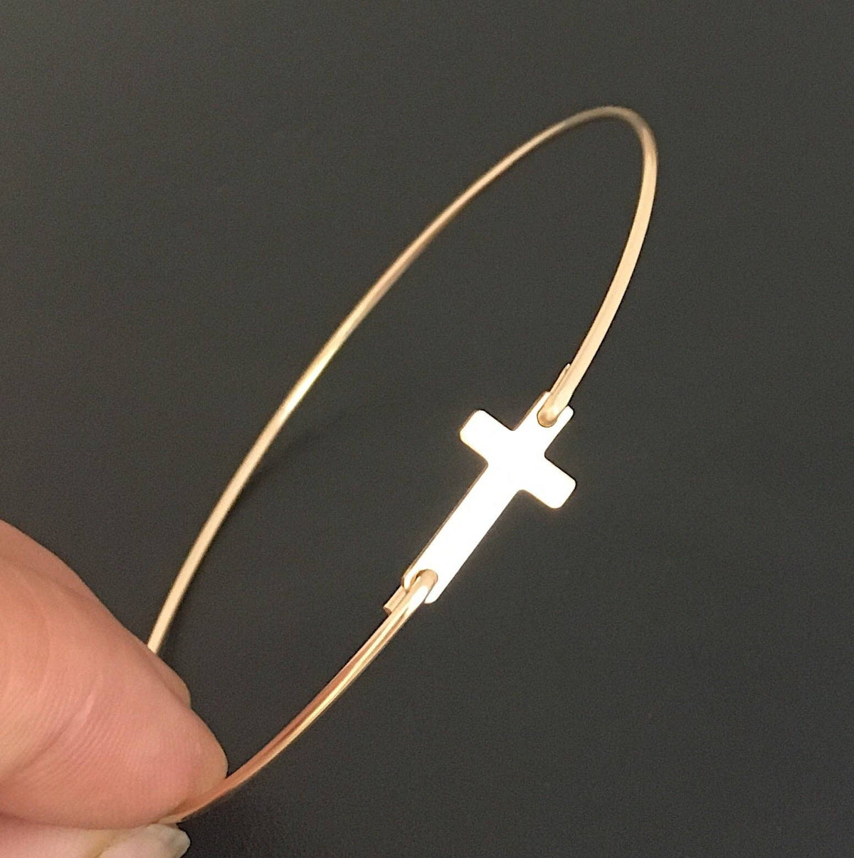 Frosted Willow - Sideways Cross Bracelet